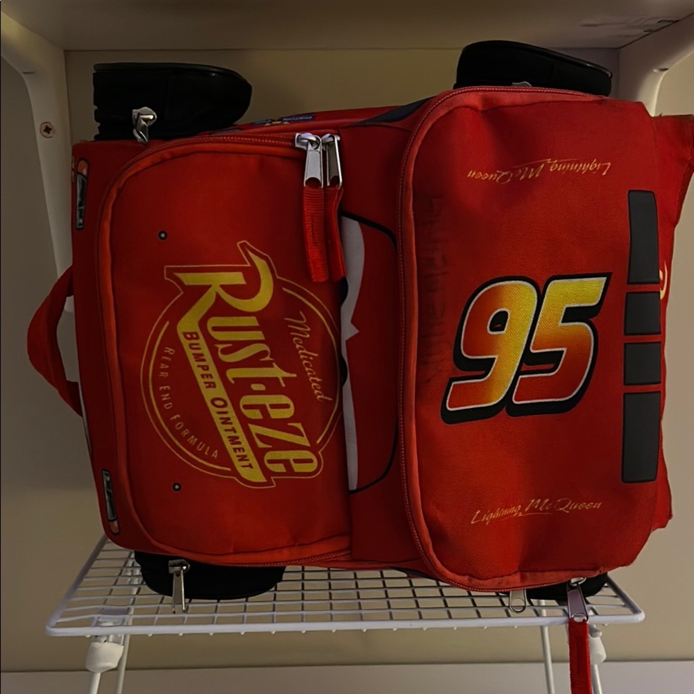 Disney Cars Red and Yellow Lightning McQueen Backpack